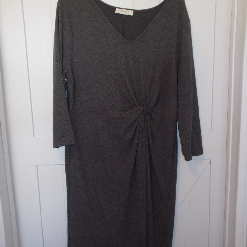 ALTAR'D STATE A Beautiful Soul Gray Long Sleeve Dress Women's Plus Size B 2X